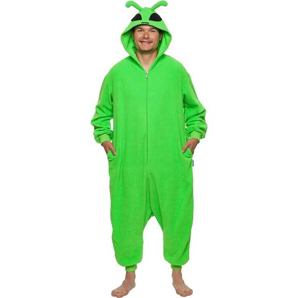 Green Alien Onesie for Men - Picture 1 of 1
